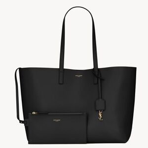 ❌Sold❌Saint Laurent Black East West Leather Shopping Tote